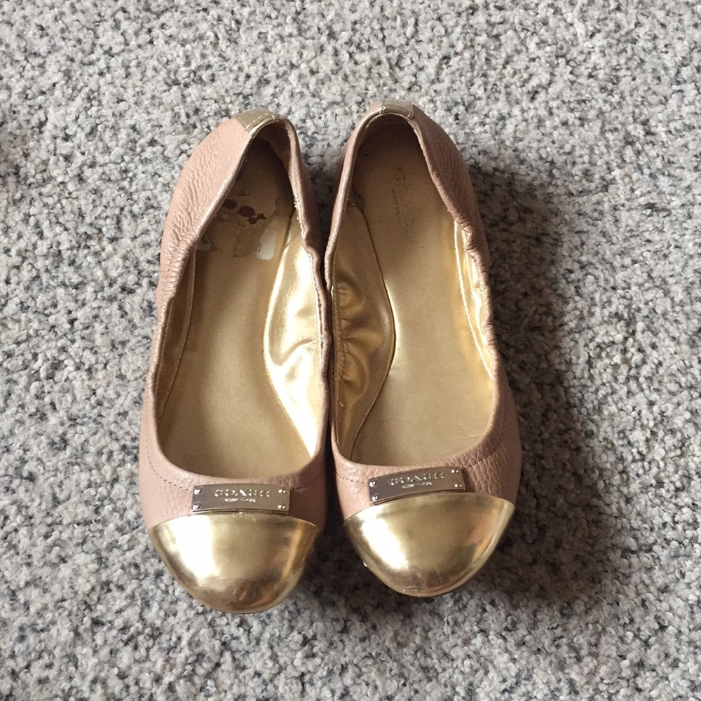 Coach nude flats.